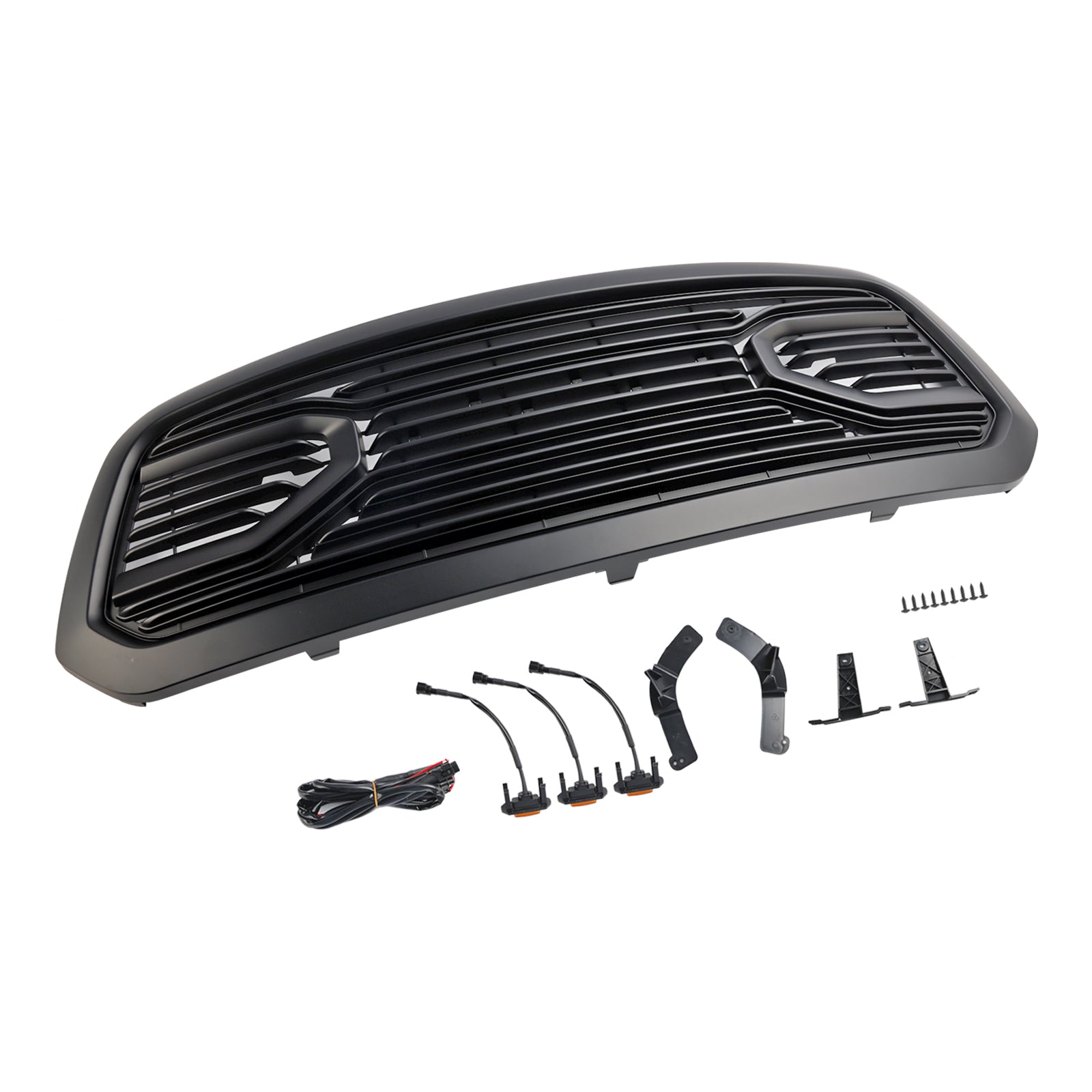 Ram 1500 2013-2018 Parrilla ABS Panal Parachoques Parrilla Malla Rebel Style BLK W/Light Generic