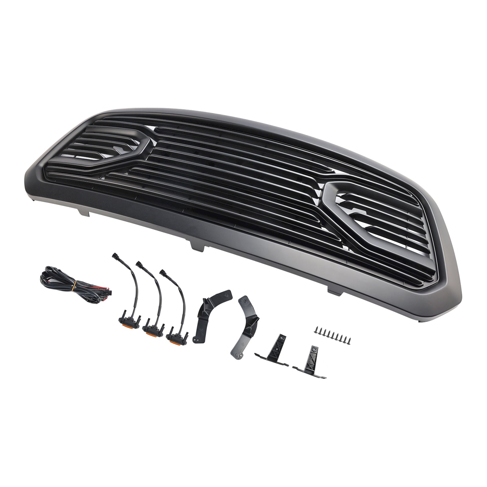 Ram 1500 2013-2018 Parrilla ABS Panal Parachoques Parrilla Malla Rebel Style BLK W/Light Generic