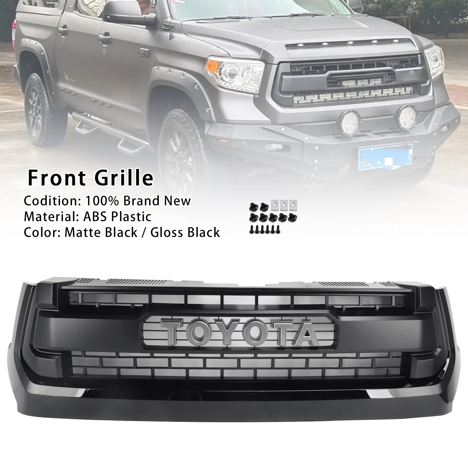 2014-2018 Toyota Tundra TRD PRO Black Honeycomb Front Grill Grille