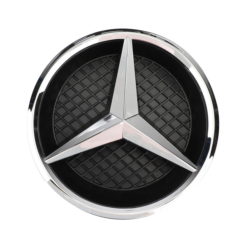 Parrilla delantera cromada negra diamante compatible con Mercedes-Benz W204 C200 C300 2008-2014