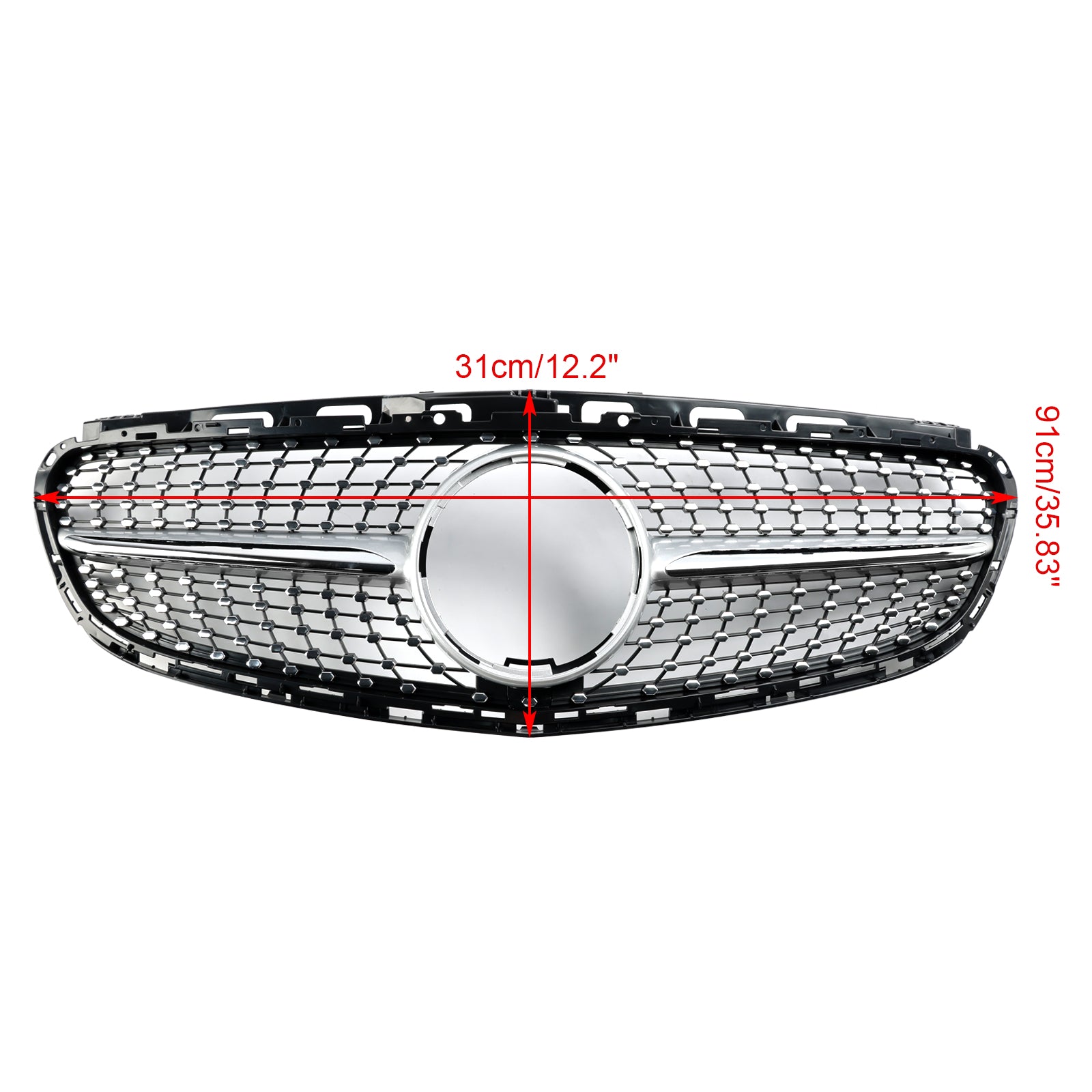 Diamond Front Bumper Grille Grill Fit Mercedes E-Class W212 2013-2016 Facelift