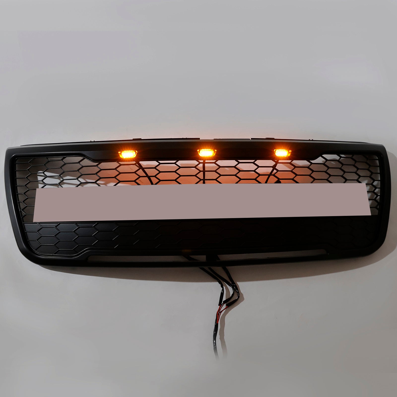 2012-2015 Ford Explorer With Lights Grey Front Upper Bumper Grill Grille