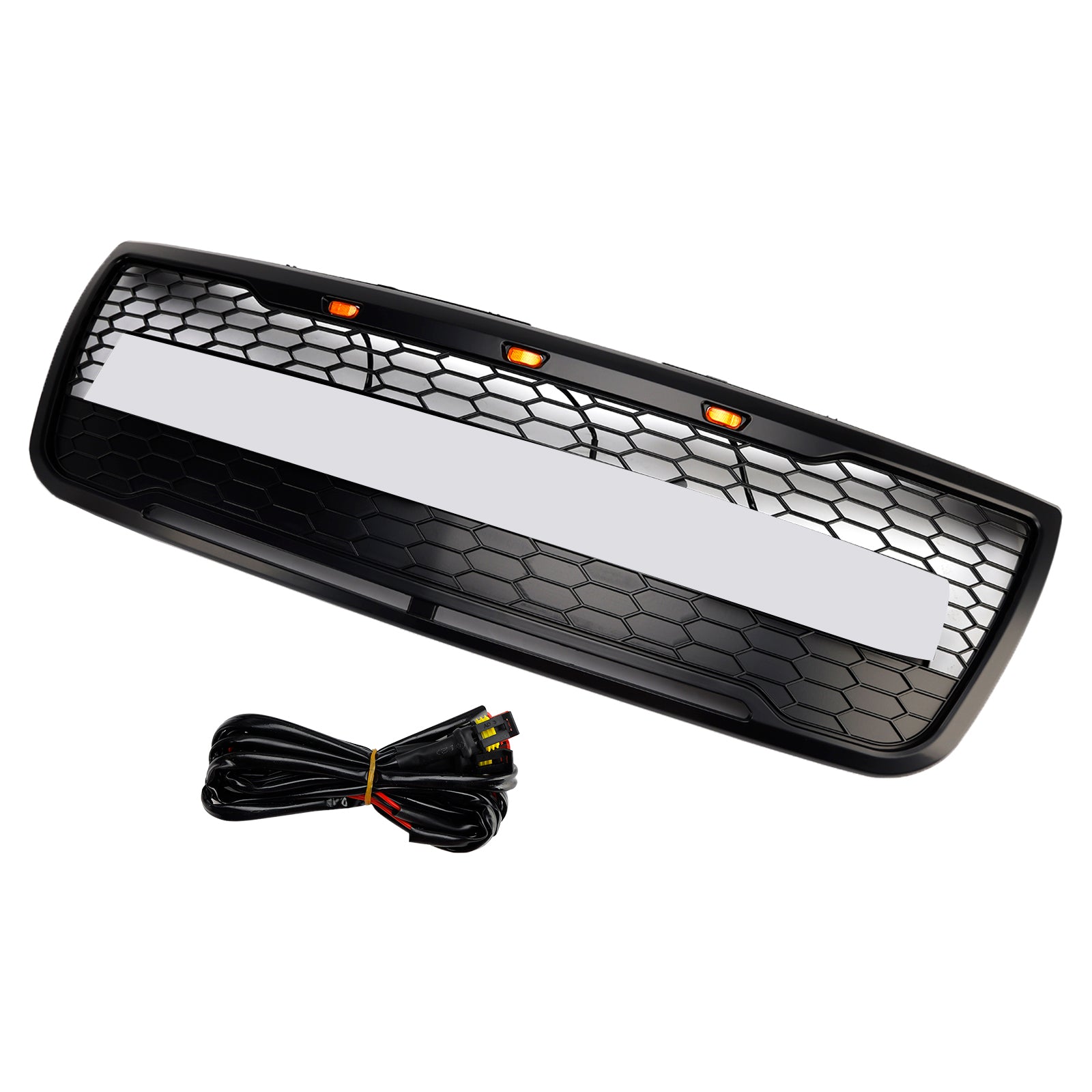 2012-2015 Ford Explorer With Lights Grey Front Upper Bumper Grill Grille