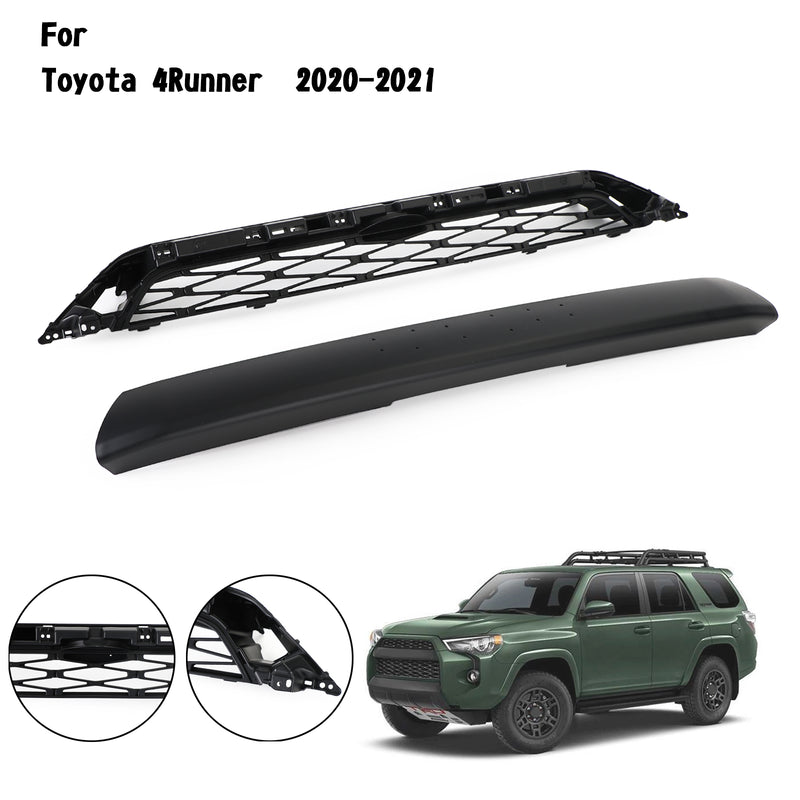 2020-2021-2022-2023-2024 4Runner Toyota TRD PRO Black W/Letter 2 Piece Front Bumper Grille Grill Generic