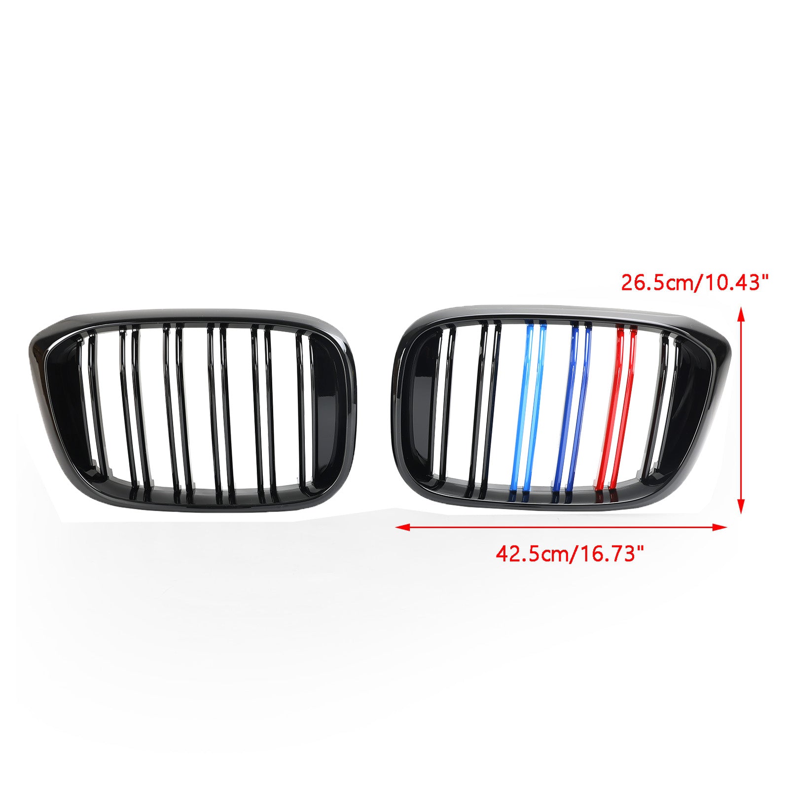 2 قطعة M-Color الكلى شواء مصبغة 51138469959 صالح BMW G01 X3 G02 X4 لمعان أسود عام