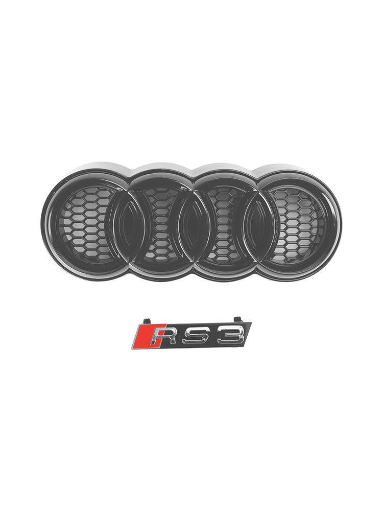 2013-2016 Audi A3 S3 RS3 Style Front Hood Henycomb Bumper Grille Grill Black