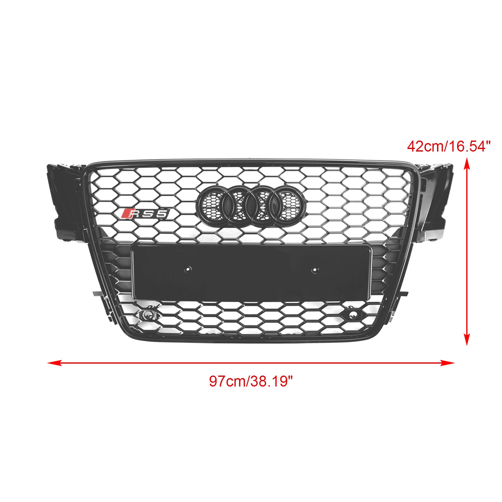 AUDI A5 S5 B8 2008-2012 RS5 Style Hood Henycomb Sport mesh Grille Grill Generic