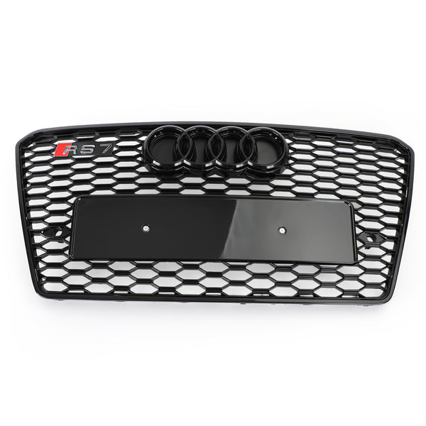 Audi A7/S7 2012-2015 Parrilla hexagonal de malla deportiva estilo panal RS7 negro