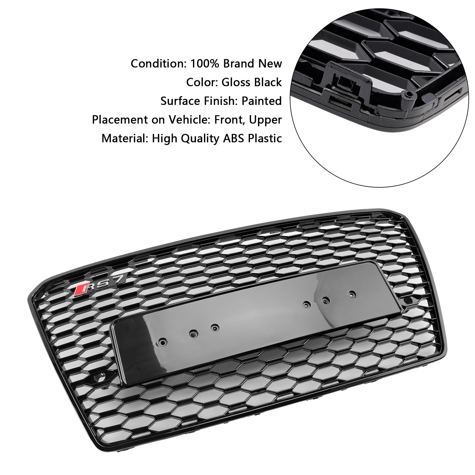 2012-2015 아우디 A7 S7 페이스리프트 이전 RS7 스타일 허니콤 스포츠 메시 육각형 그릴