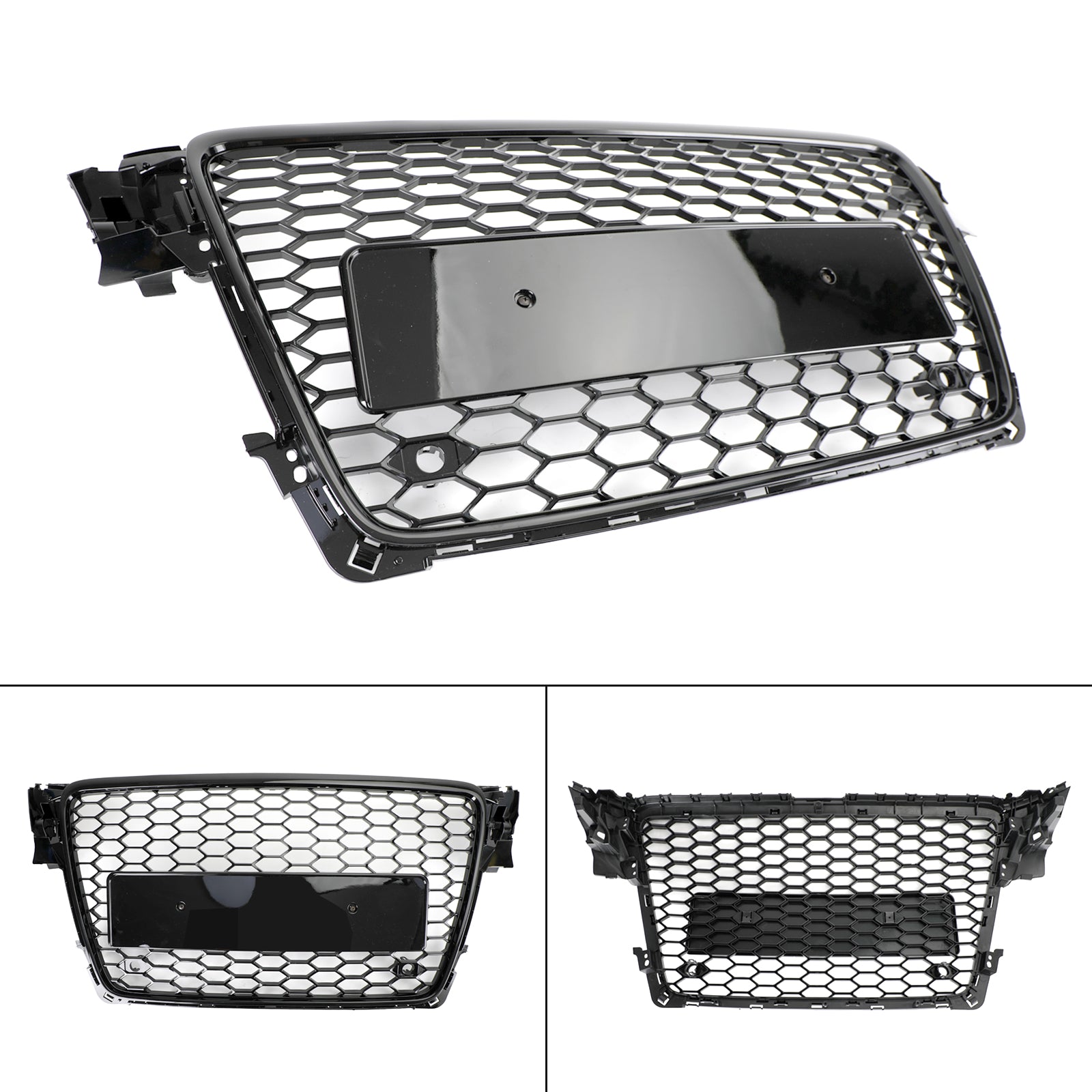 Audi A4/S4 A4 Sline B8 2009-2012 RS4 Style Honeycomb Sport Mesh Hex Grille Grill Black