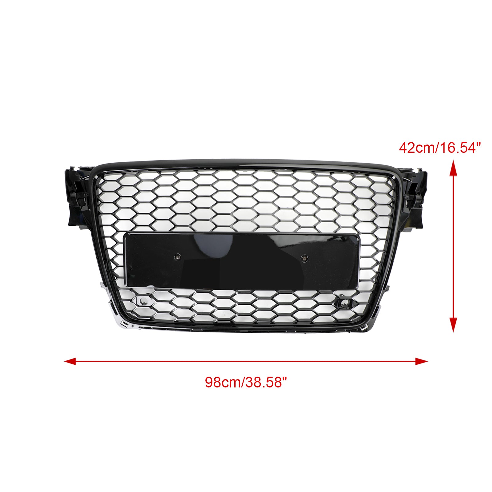 2009-2012 Audi A4/S4 Sline B8 Grill Replacement RS4 Style Honeycomb Sport Mesh Hex Grille Black Generic