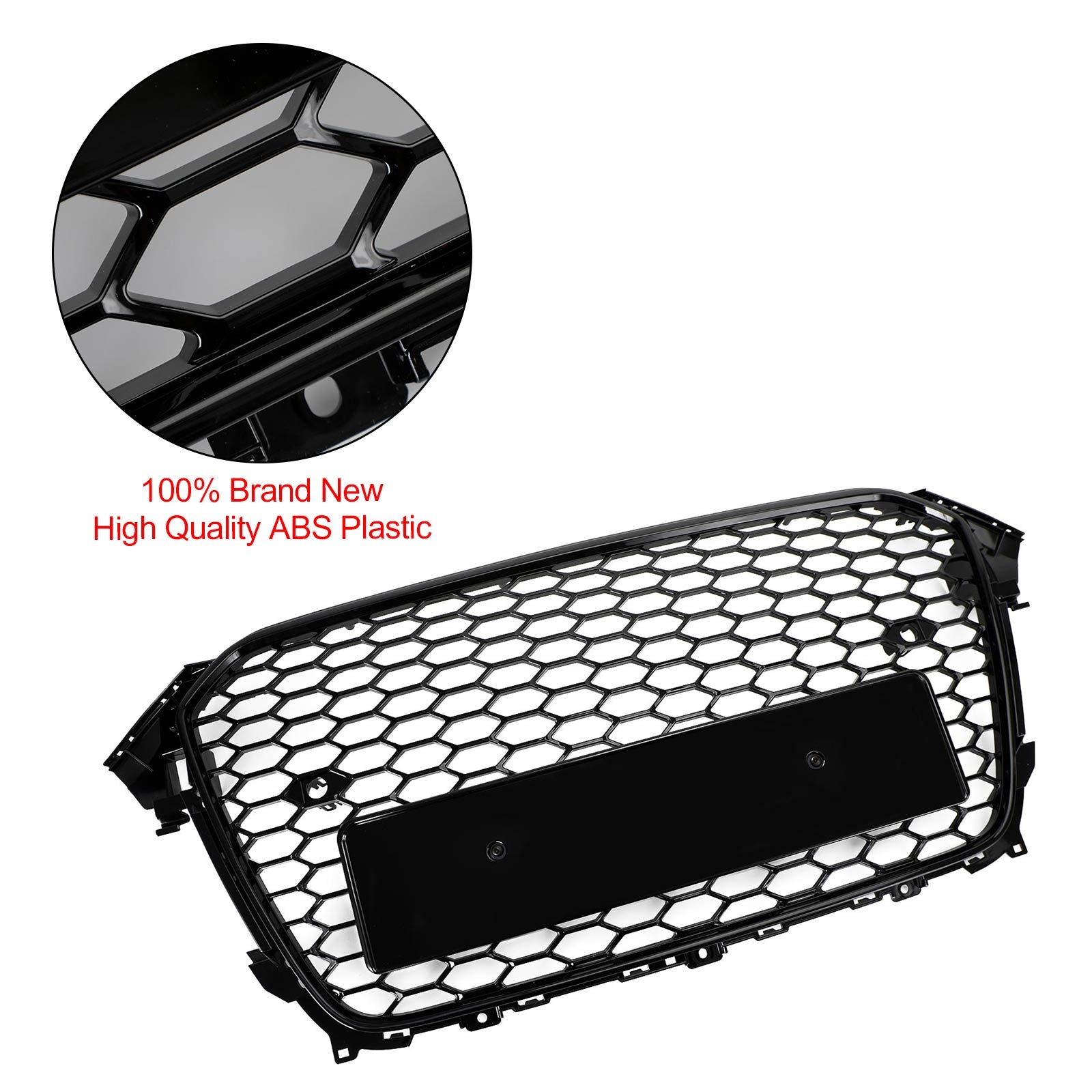 13-16 Audi A4 S4 RS4 Style Mesh Front Bumper Grille Grill Gloss Black