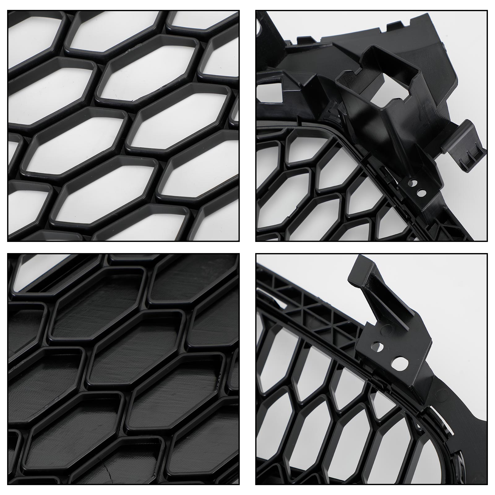 13-16 Audi A4 S4 RS4 Style Mesh Front Bumper Grille Grill Gloss Black