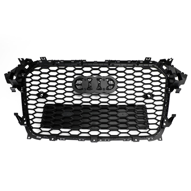 13-16 Audi A4 S4 RS4 Style Mesh Front Bumper Grille Grill Gloss Black