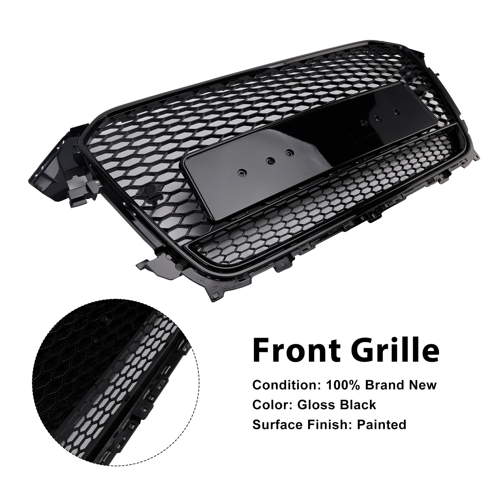 2013-2016 Audi A4 S4 B8.5 w/ Quattro RS4 Style Front Bumper Grille Grill