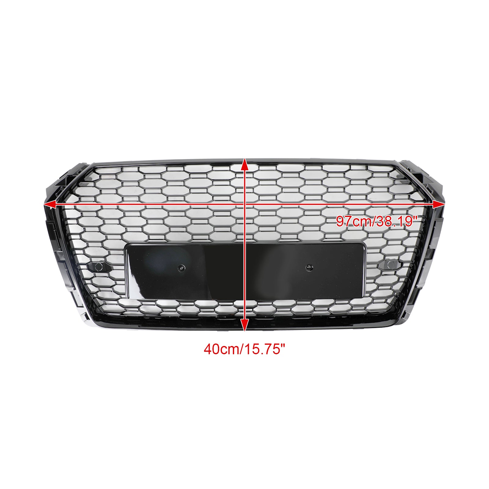 16-19 Audi A4/S4 Black Honeycomb RS4 Style Mesh Hex Grill Replacement Generic