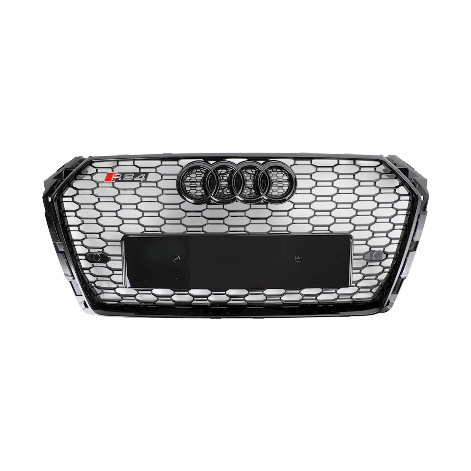 17-18 Audi A4/S4 Black Honeycomb RS4 Style Mesh Hex Grill Replacement Generic