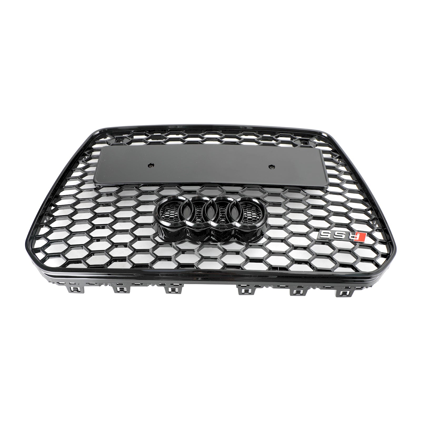 13-16 Audi A5 S5 B8.5 Grill Replacement RS5 Style Honeycomb Hex Mesh Front Bumper Grill Generic