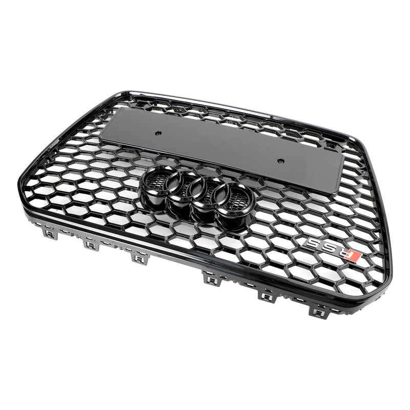 13-16 Audi A5 S5 B8.5 Grill Replacement RS5 Style Honeycomb Hex Mesh Front Bumper Grill Generic