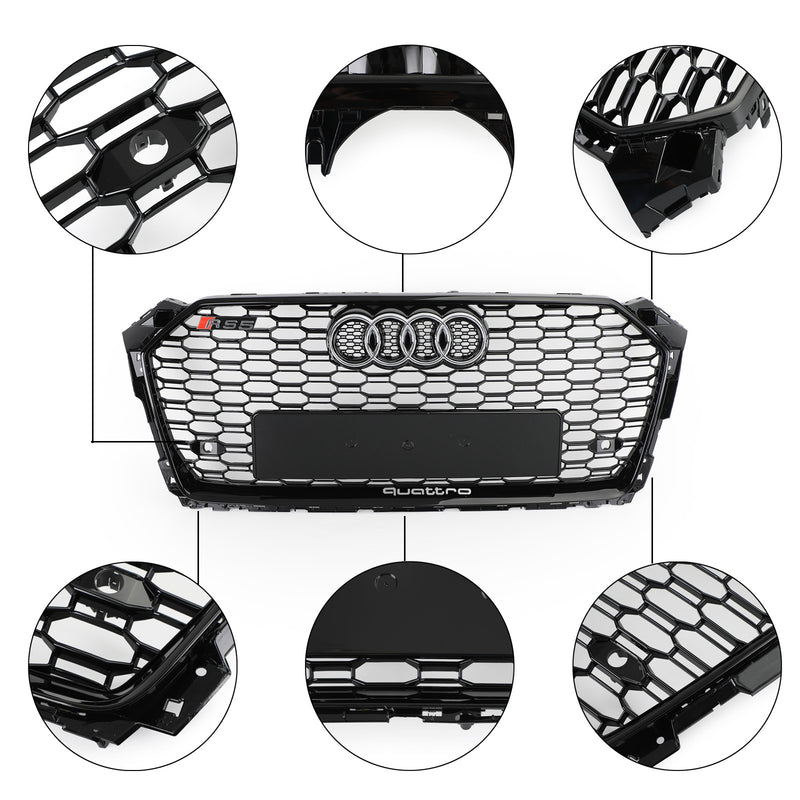2017-2019 Audi A5 S5 B9 RS5 Style Honeycomb Sport Mesh Hex Grille Grill 8W6-853-651-AB-FUQ