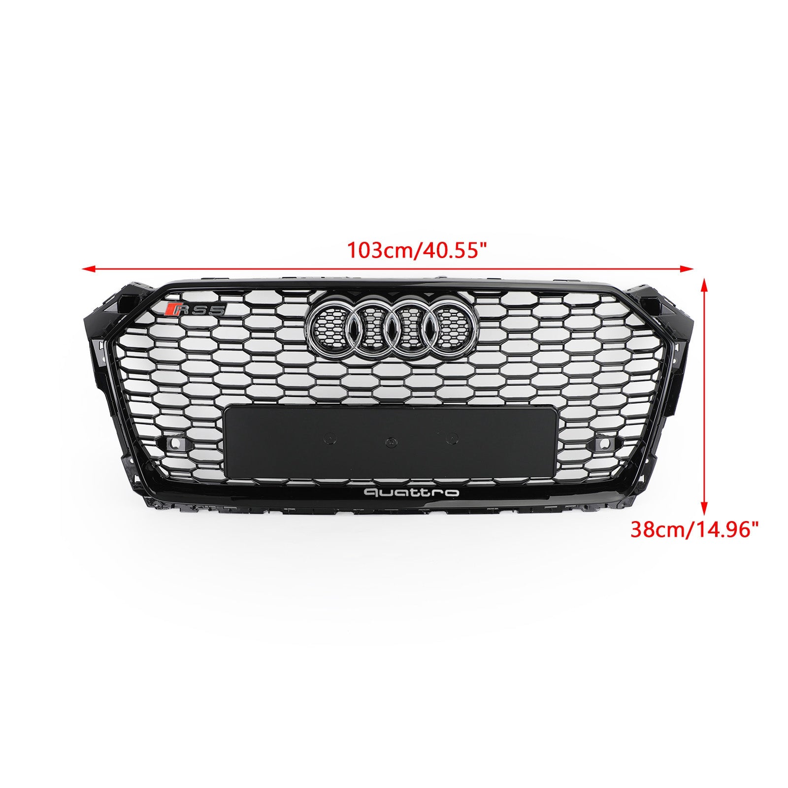 2017-2019 Audi A5 S5 B9 RS5 Style Honeycomb Sport Mesh Hex Grille Grill 8W6-853-651-AB-FUQ