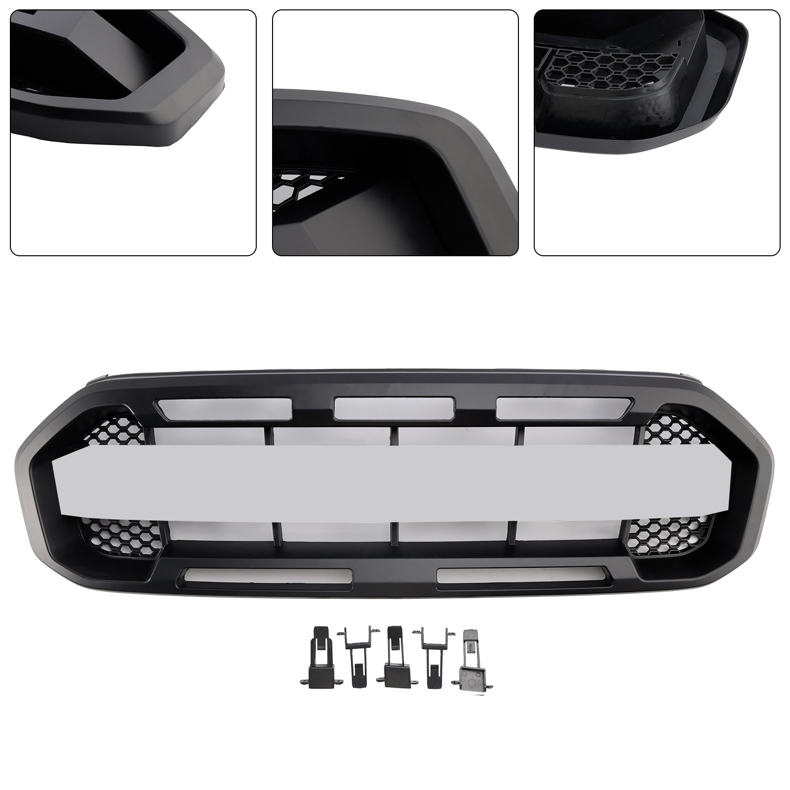 Ford Ranger 2019-2023 Black Raptor Style Front Bumper Grill Grille