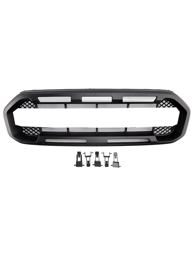 Raptor Style Front Bumper Grill Grille Fit Ford Ranger 2019-2023 Black