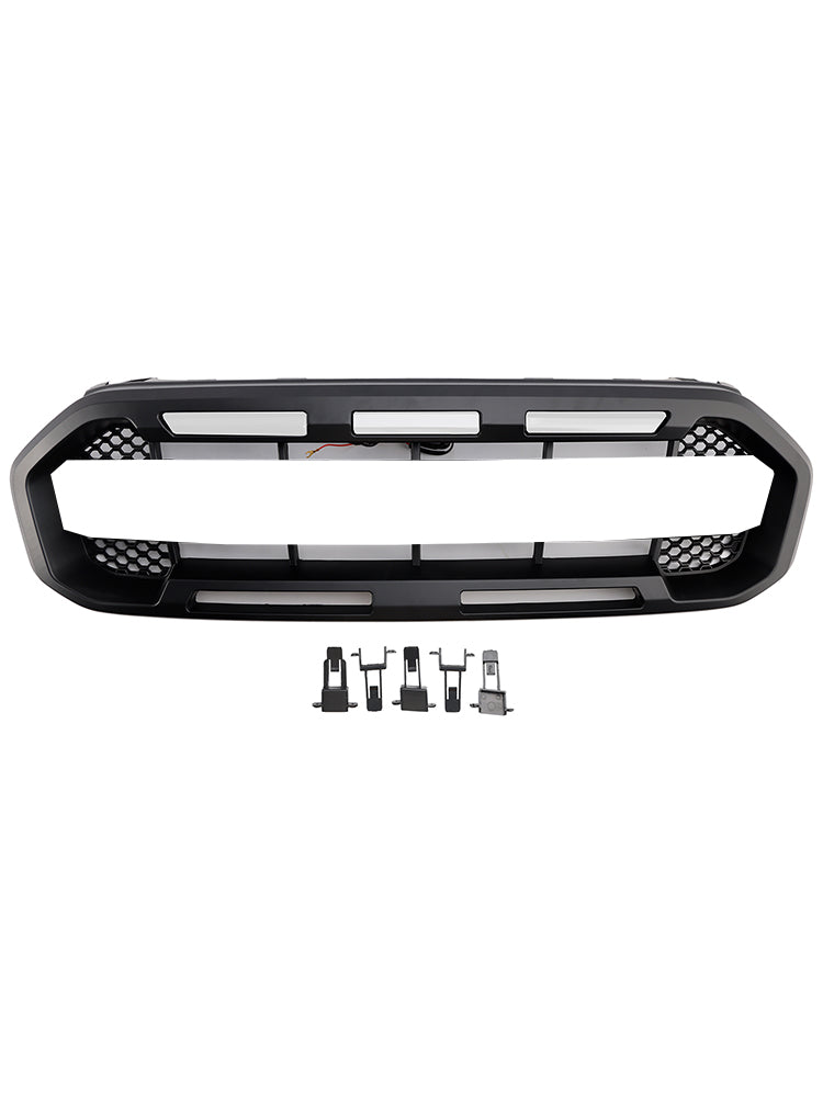 Raptor Style Front Bumper Grill Grille Fit Ford Ranger 2019-2023 Black