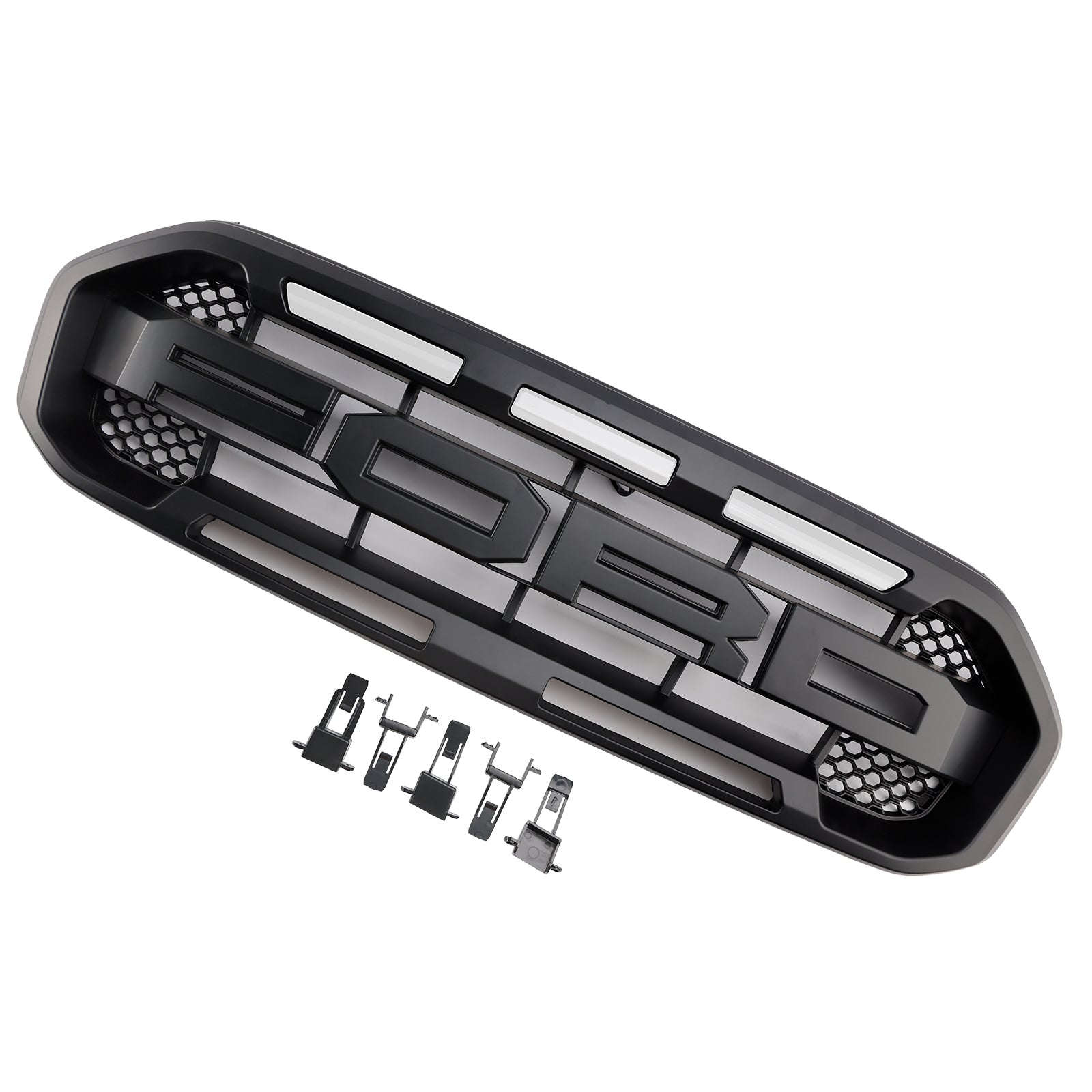 Raptor Style Front Bumper Grill Grille Fit Ford Ranger 2019-2023 Black