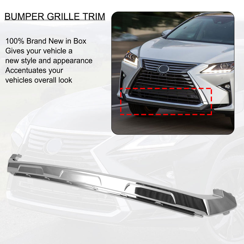 Lexus RX350 RX450 2016-2019 Base Front Bumper Cover Lower Grille Chrome Molding