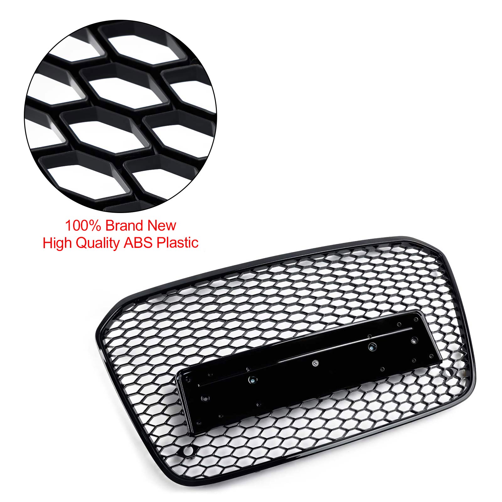 2012-2015 Audi A6 C7 S6 RS6 Style Honeycomb Front Bumper Grille Grill