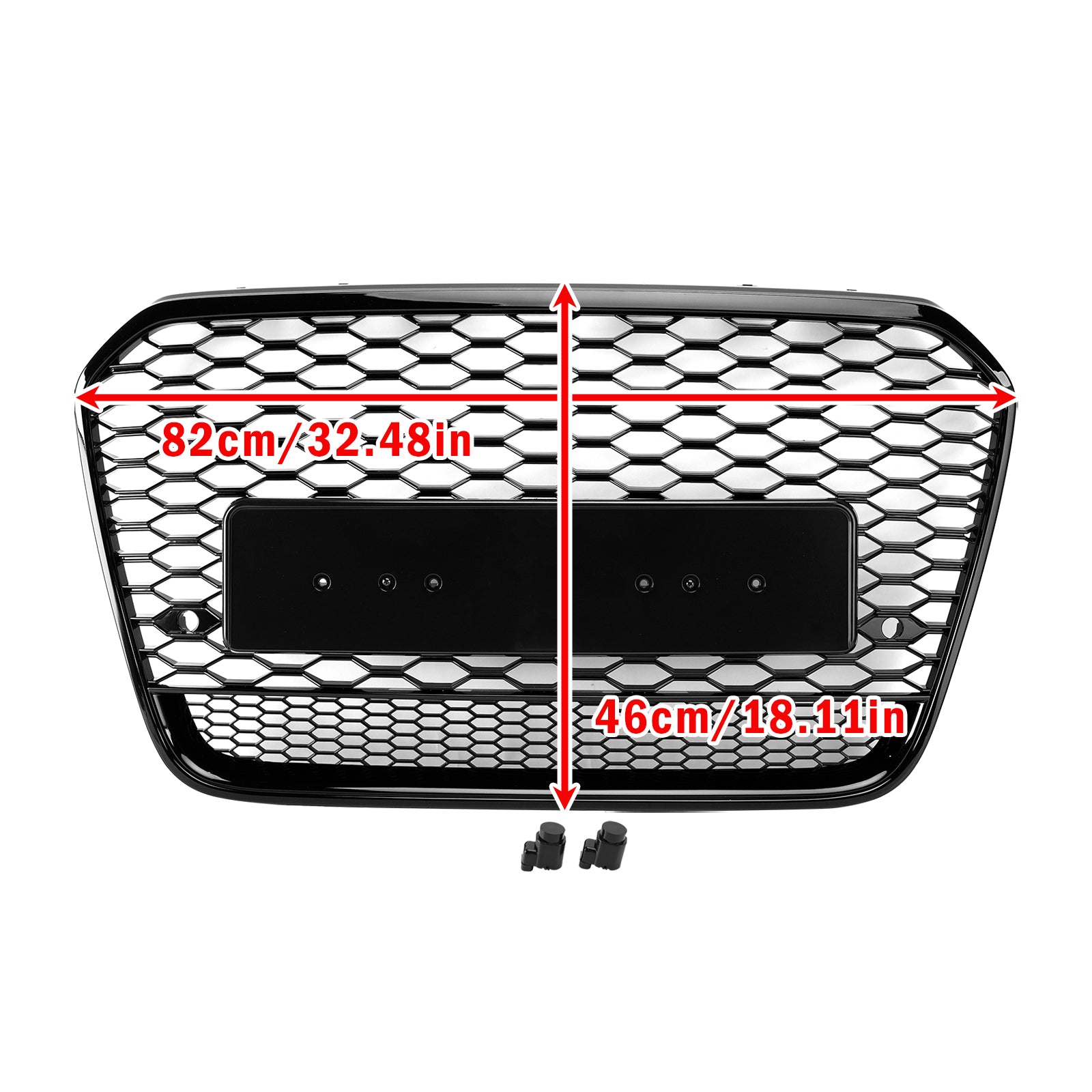 RS6 Style Front Mesh Honeycomb Grill Grille Fit Audi A6 S6 C7 2012-2015
