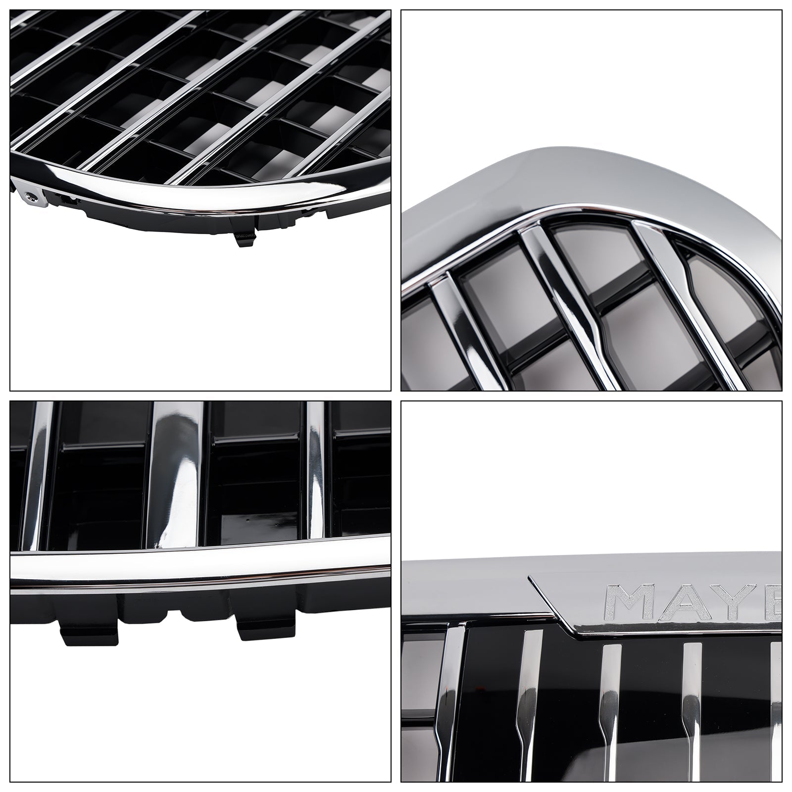 2021-2023 Mercedes Benz S Class W223 S480 S580 S680 + Chrome Front Bumper Grille Grill with ACC