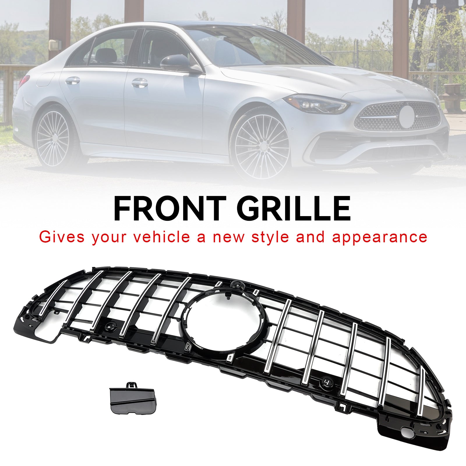 Mercedes Benz W206 2022-2023 GTR Style Front Bumper Grille Grill W/Camera