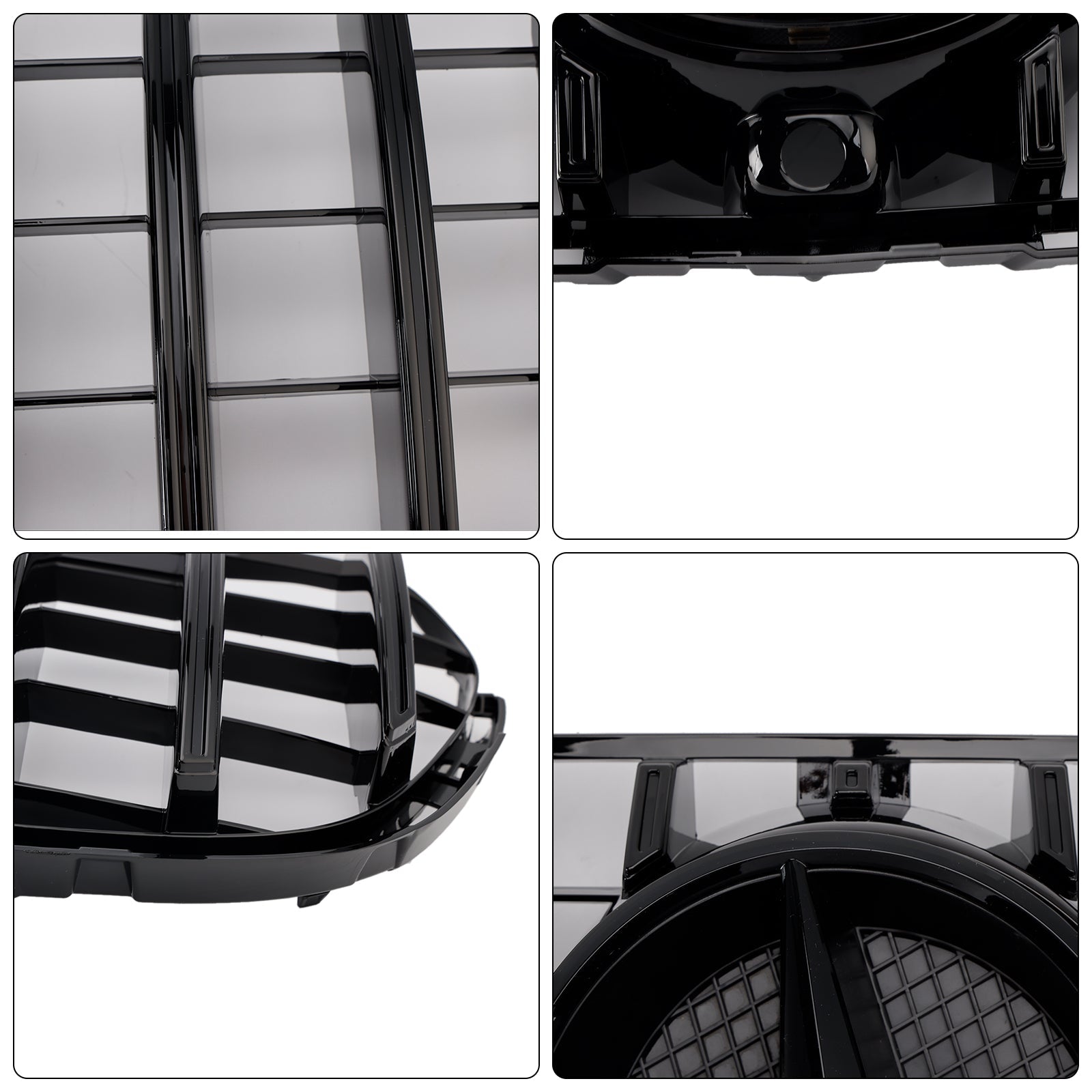 2015-2019 Mercedes Benz GLC X253 C253 Front Bumper Grill Grille Gloss Black