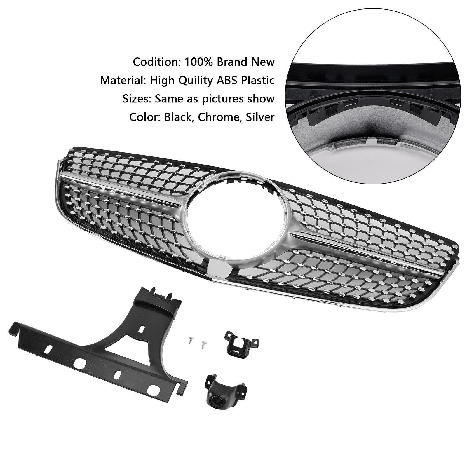2014-2017 Mercedes E-CLASS W207 Coupe Front Bumper Grille Grill Diamond