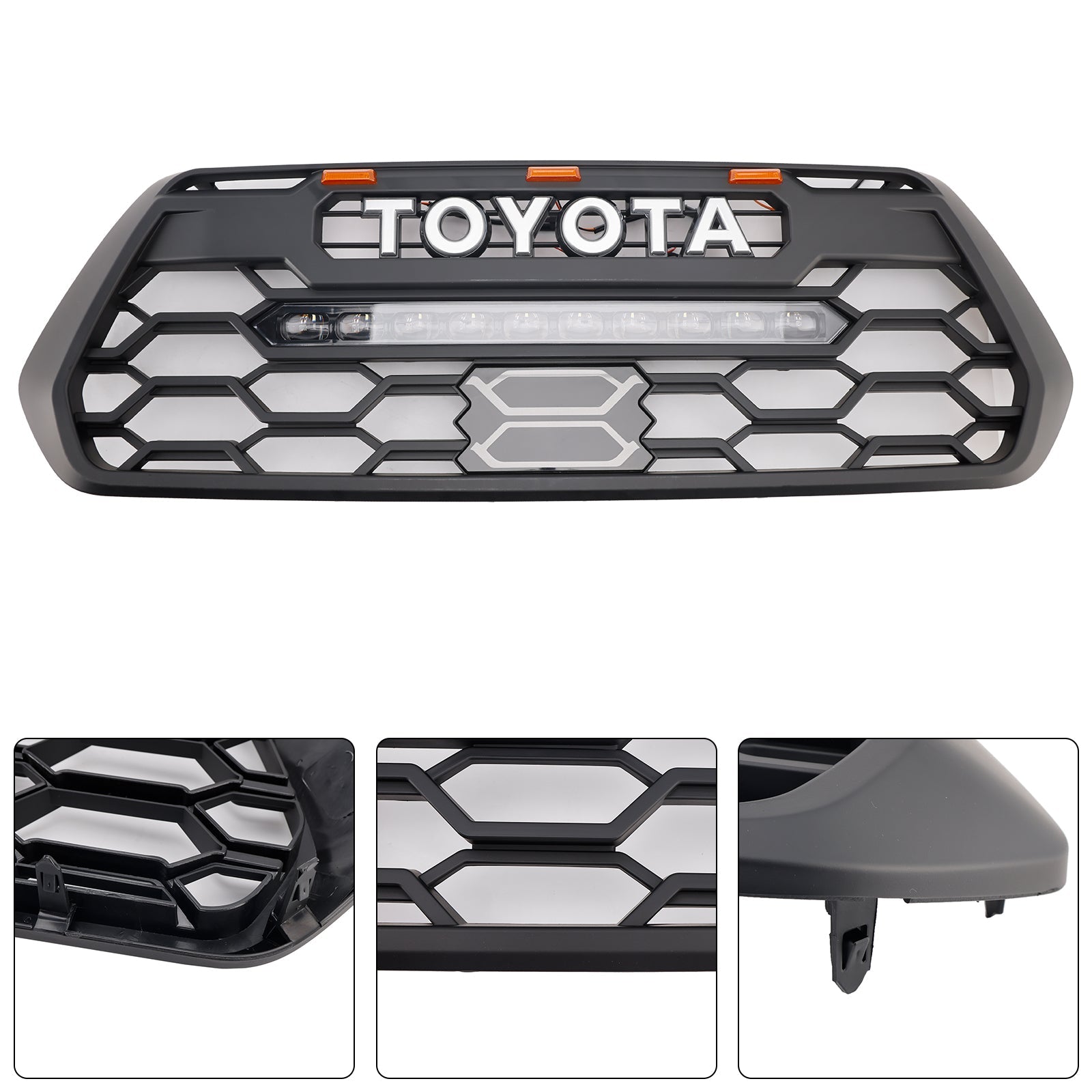 2016-2023 Toyota Tacoma W/ LED Light Front Bumper Grill Grille