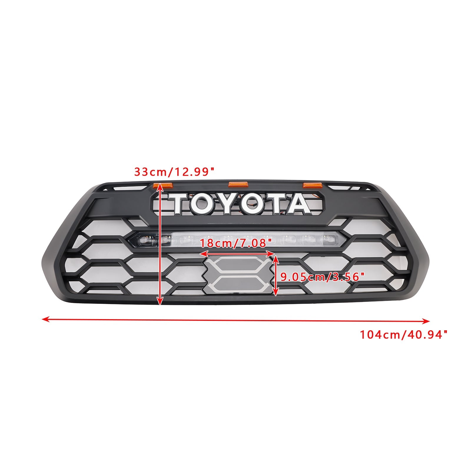 2016-2023 Toyota Tacoma W/ LED Light Front Bumper Grill Grille