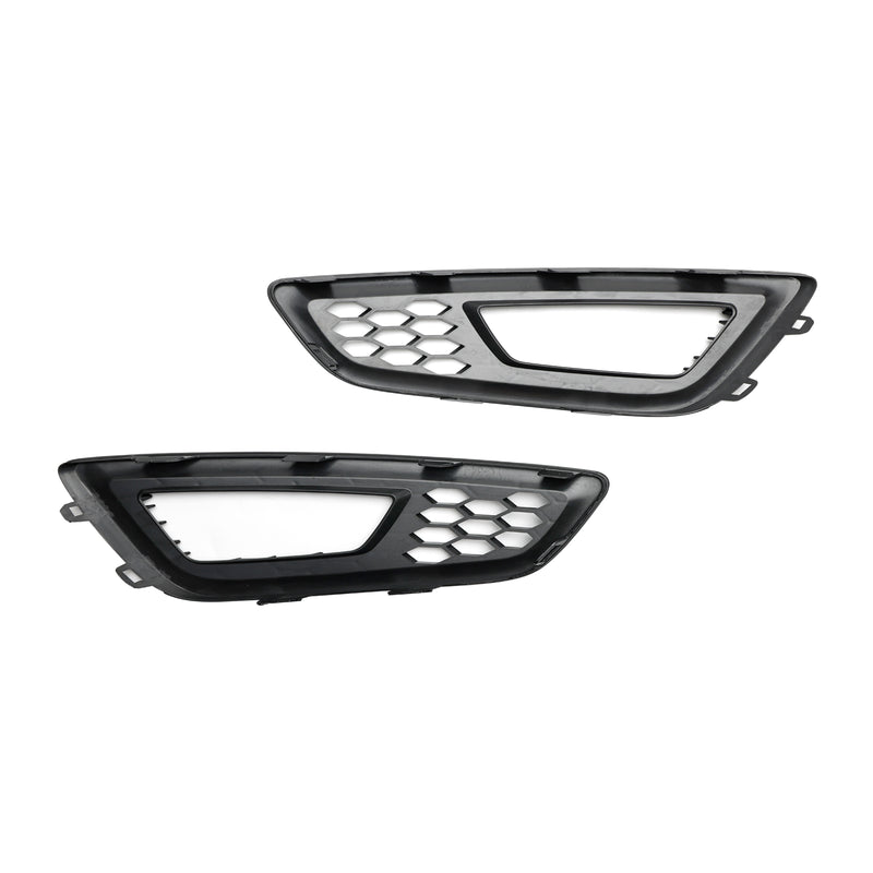 Luz antiniebla del parachoques delantero, cubierta de lámpara, rejilla biselada, compatible con Ford Focus 2015-2018, 2 uds.