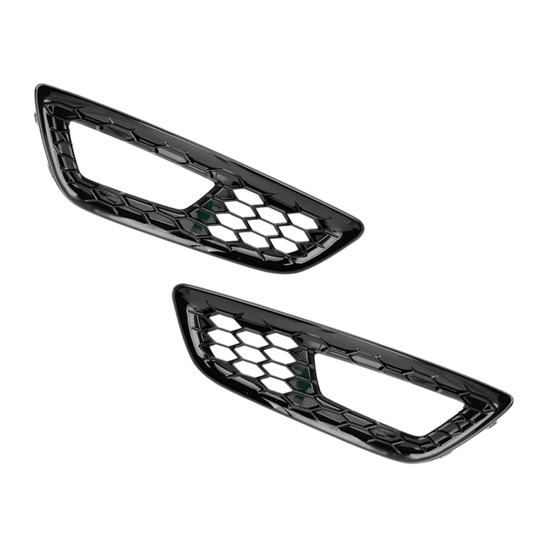 Luz antiniebla del parachoques delantero, cubierta de lámpara, rejilla biselada, compatible con Ford Focus 2015-2018, 2 uds.