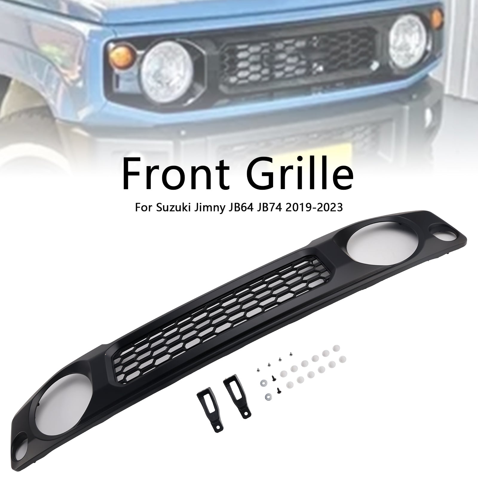 2019-2023 Suzuki Jimny JB64 JB74 Black Honeycomb Front Bumper Grille Grill