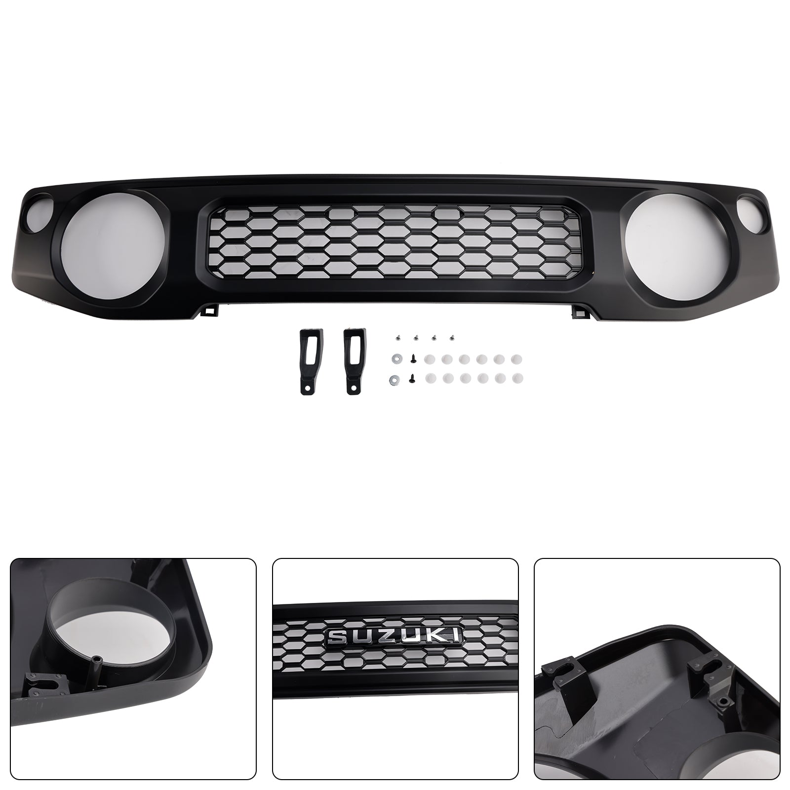 Suzuki Jimny JB74 2019-2023 Honeycomb Front Bumper Grill Grille Black