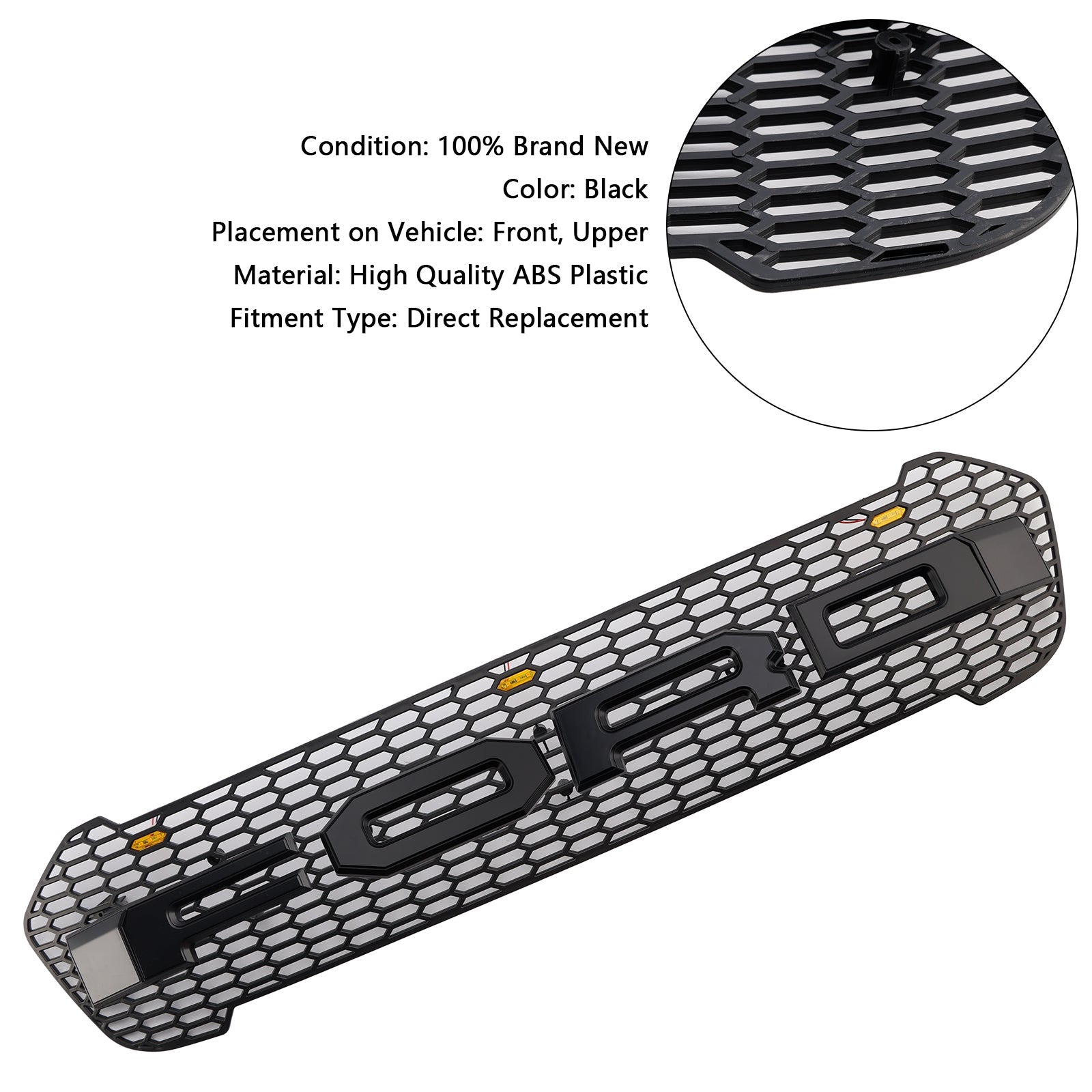 2019-2023 Ford Ranger T8 W/LED Raptor Style Front Bumper Grille Grill