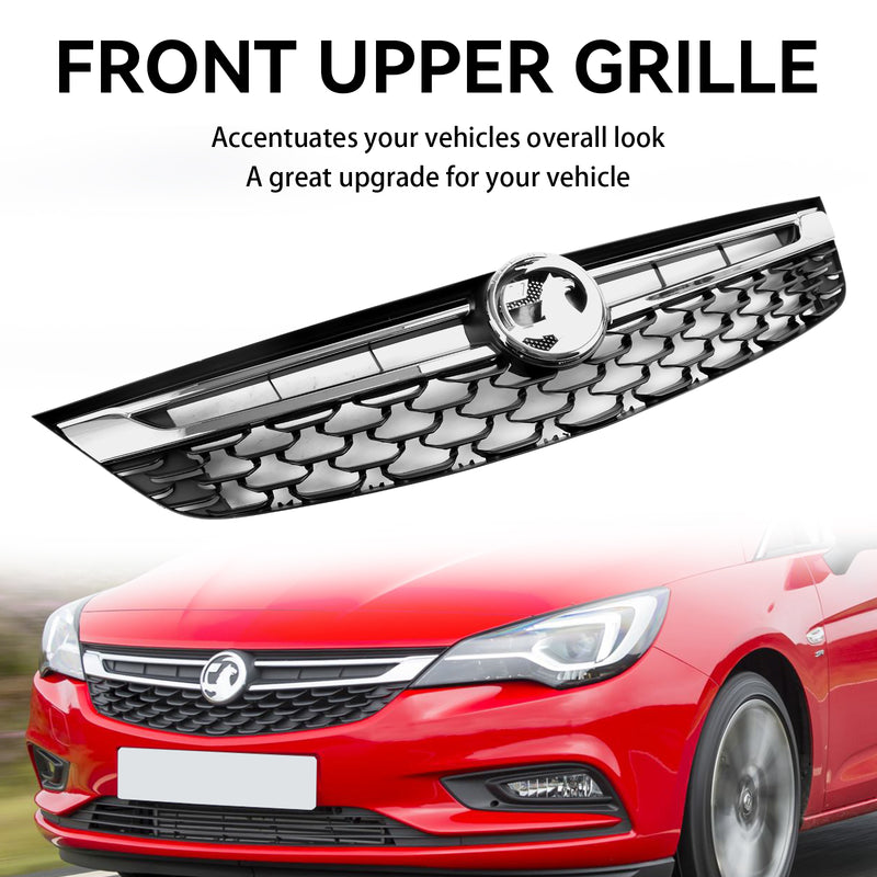 Black Chrome Front Bumper Grill Grille Fit Vauxhall Astra K 2015-2019 Facelift