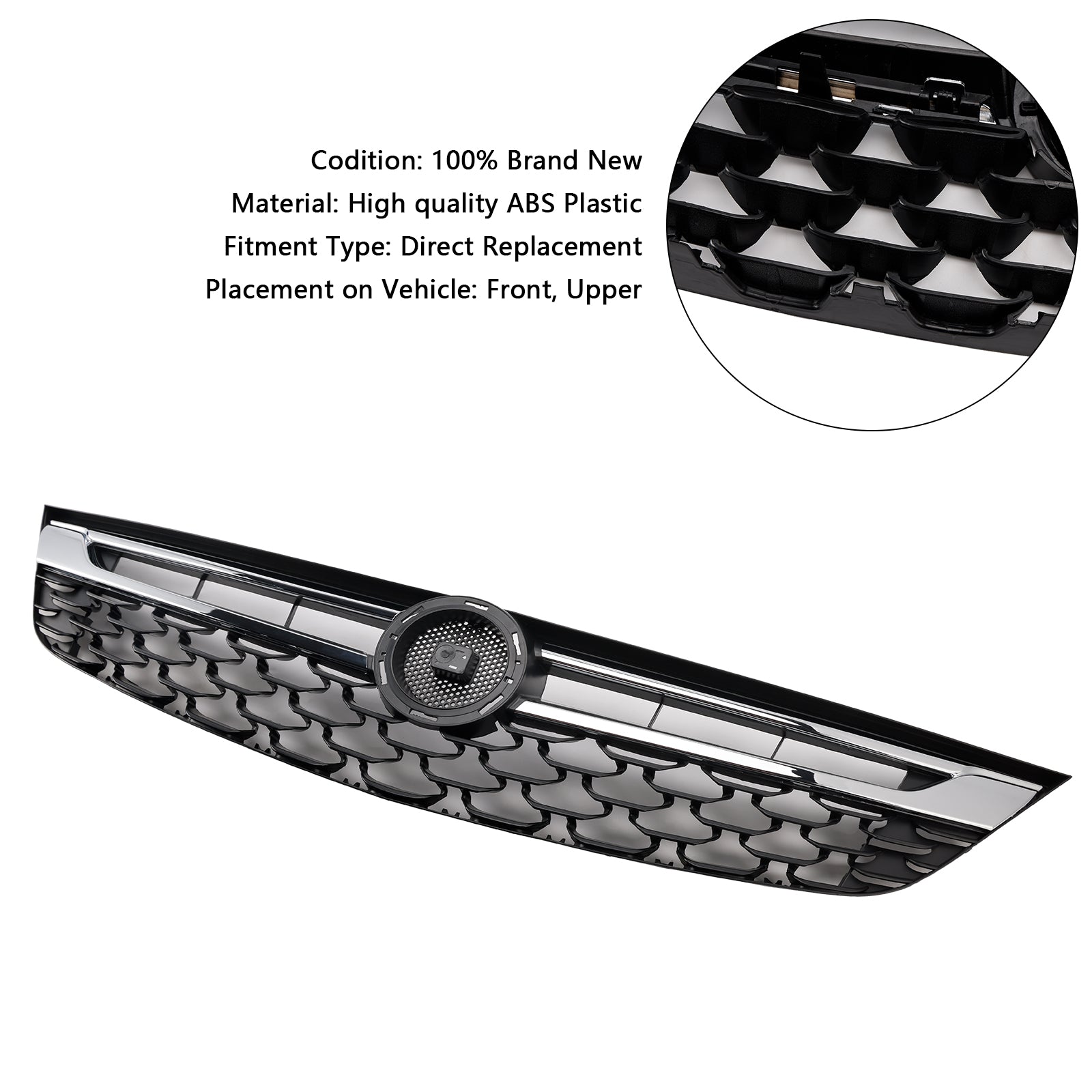 2015-2019 OPEL  ASTRA K Facelift Front Bumper Grill Grille 13464791 Black Chrome