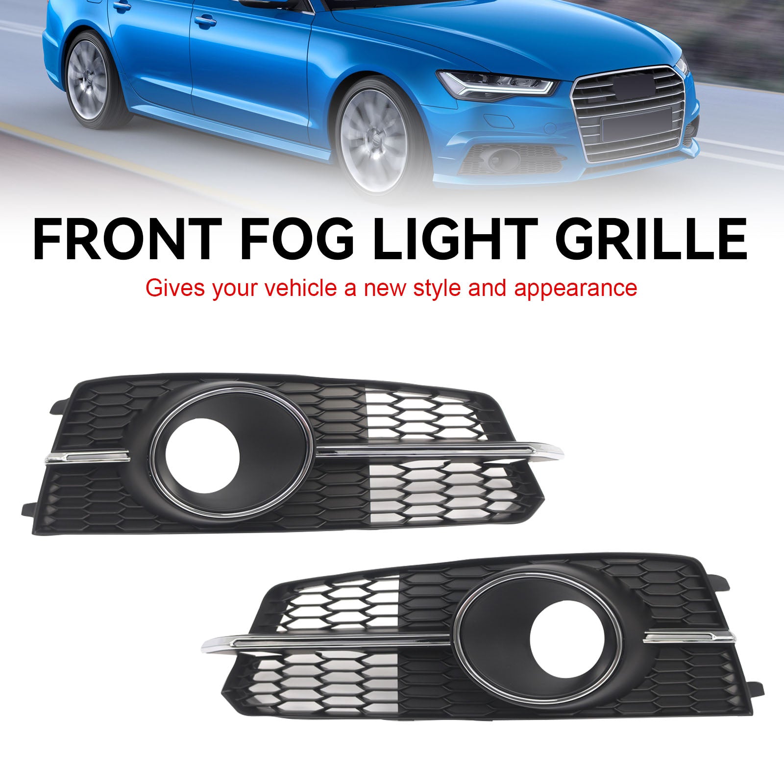 Fog Light Front Bumper Lower Grill 4G0807682AG Fit AUDI A6 4G C7 A6l 2016-18