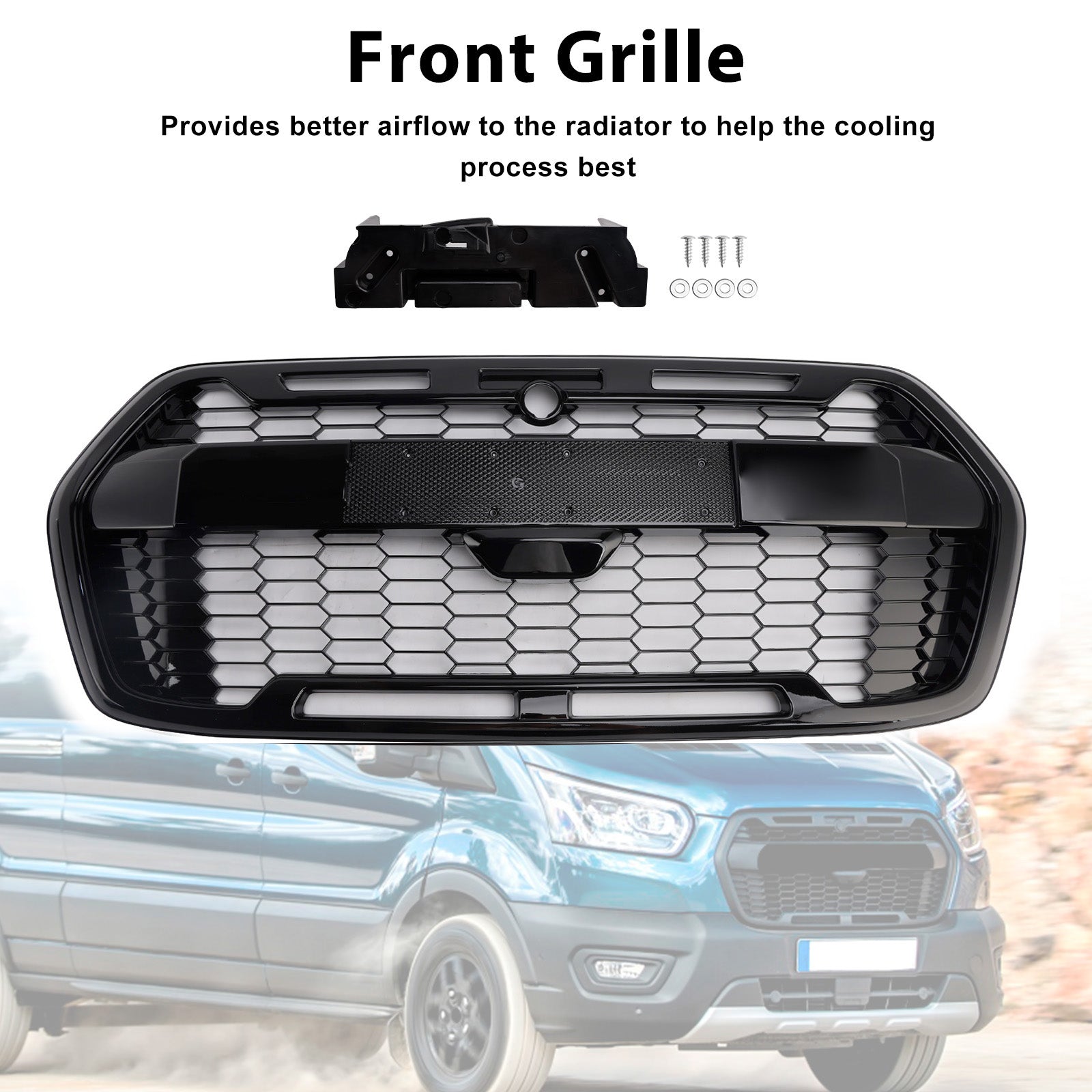 2019-Onwards Ford Transit MK8 Trail Raptor Style Front Bumper Grille 2467809