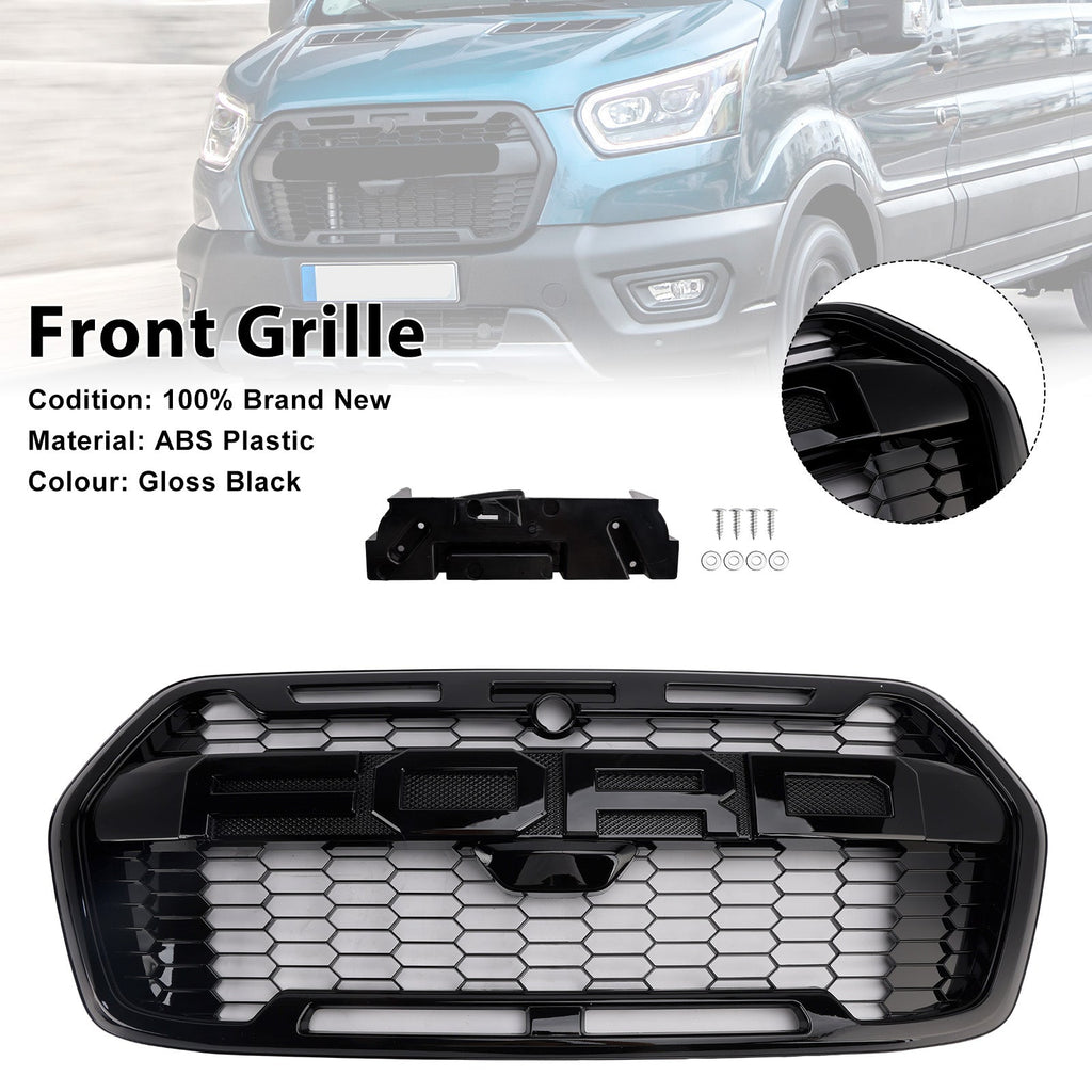 thumbnail image 2 of Ford 'TRANSIT' Custom Raptor Style Grill Emblem Badge Letters (4 Pack) - Glossy Black Acrylic For Mk7/Mk8 2 of 5