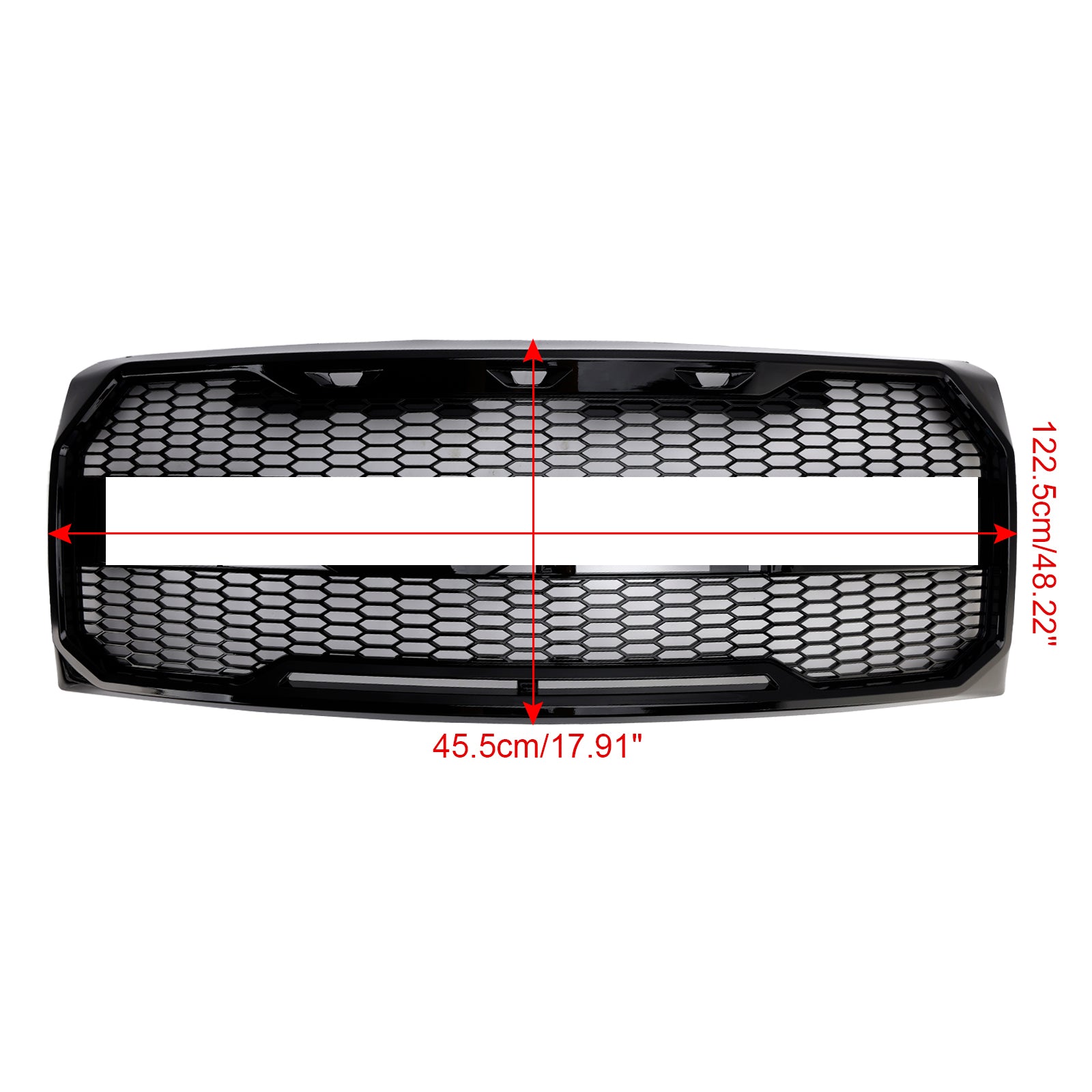 Gloss Black Raptor Style Front Bumper Grille Grill Fit Ford F150 2009-2014