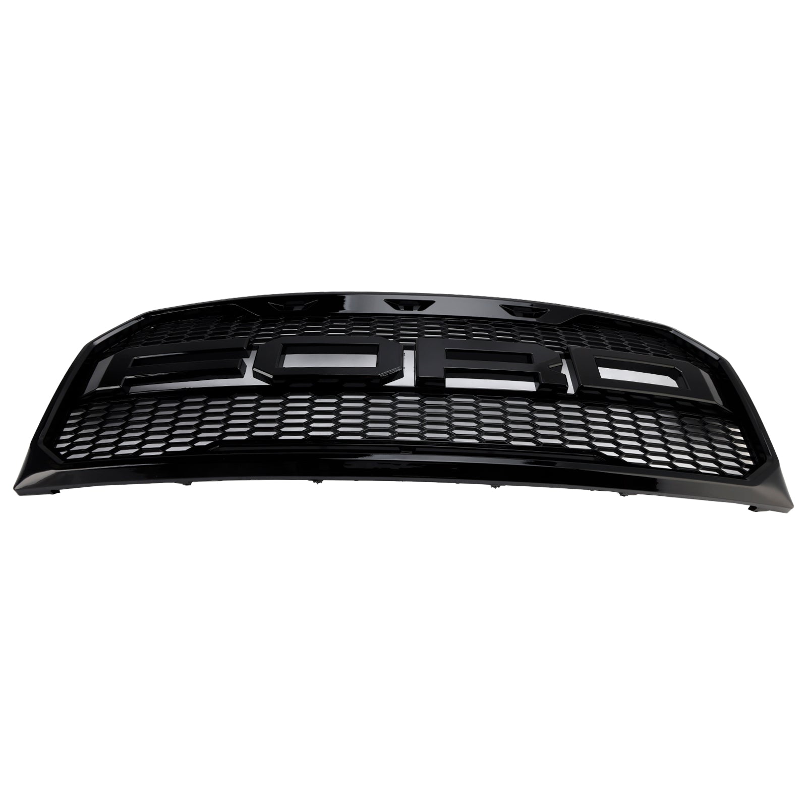 Gloss Black Raptor Style Front Bumper Grille Grill Fit Ford F150 2009-2014